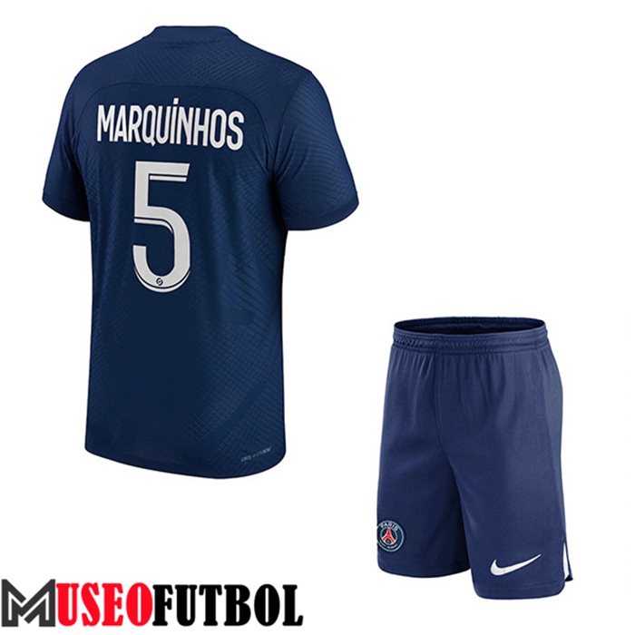 Camiseta PSG (MARQUINHOS #5) Ninos Primera 2022/23