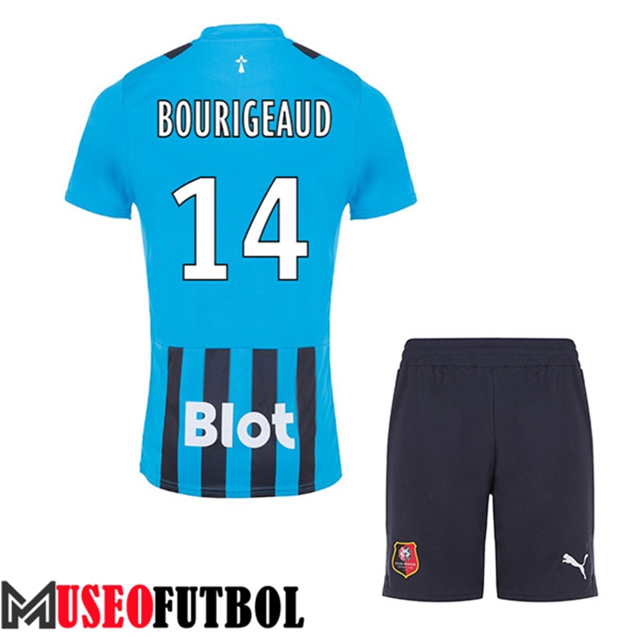 Camiseta Stade Rennais (BOURIGEAUD #14) Ninos Tercera 2022/2023