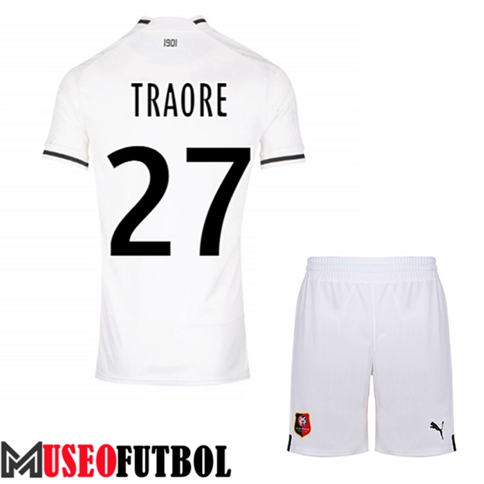 Camiseta Stade Rennais (TRAORE #27) Ninos Segunda 2022/2023