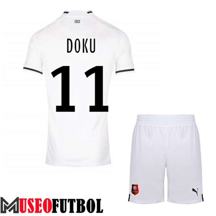 Camiseta Stade Rennais (DOKU #11) Ninos Segunda 2022/2023