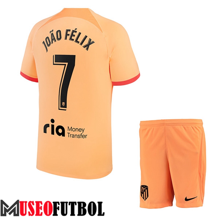 Camiseta Atletico Madrid (JOÃO FÉLIX #7) Ninos Tercera 2022/2023