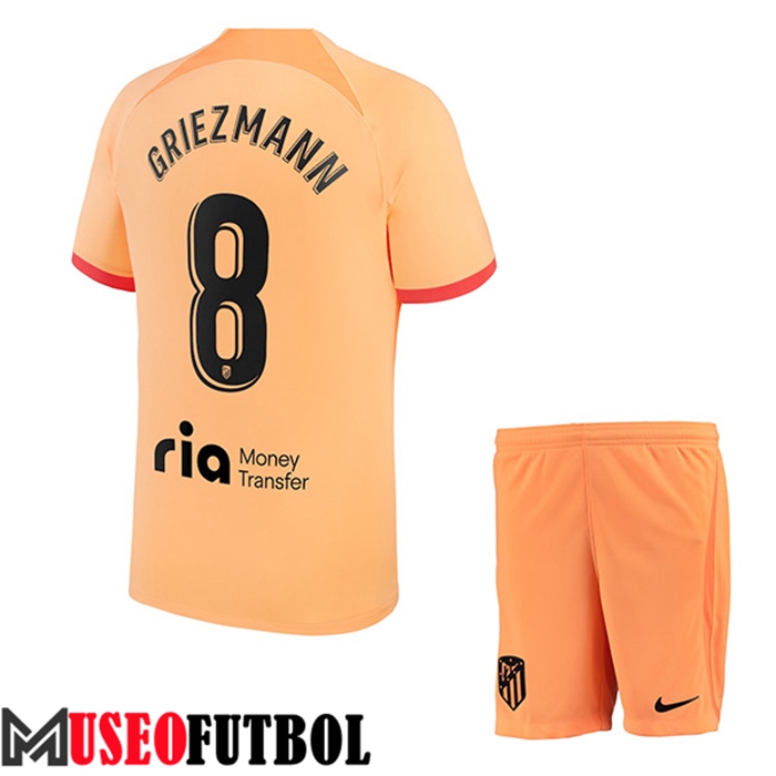 Camiseta Atletico Madrid (GRIEZMANN #8) Ninos Tercera 2022/2023