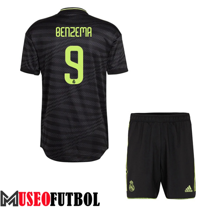 Camiseta Real Madrid (BENZEMA #9) Ninos Tercera 2022/2023