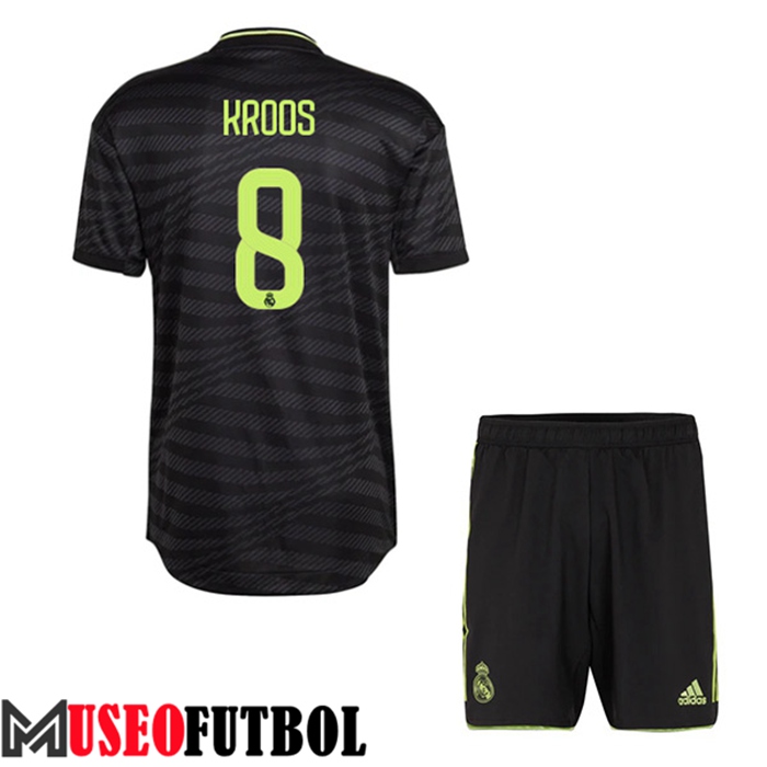 Camiseta Real Madrid (KROOS #8) Ninos Tercera 2022/2023