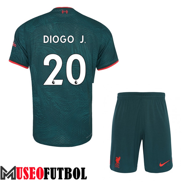 Camiseta Liverpool (DIOGO J. #20) Ninos Tercera 2022/2023