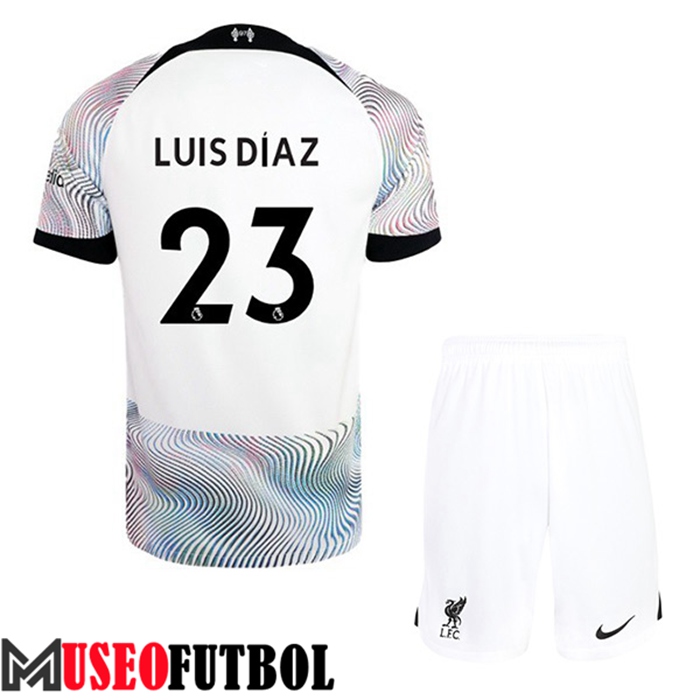 Camiseta Liverpool (LUIS DIAZ #23) Ninos Segunda 2022/2023