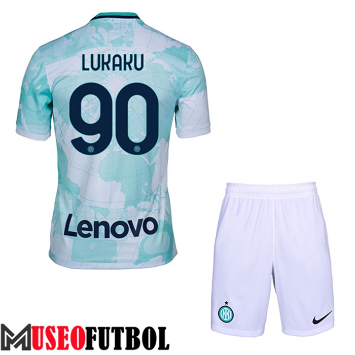 Camiseta Inter Milan (LUKAKU #90) Ninos Segunda 2022/2023