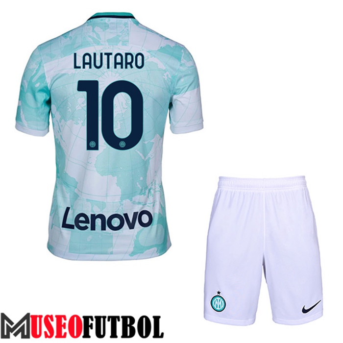 Camiseta Inter Milan (LAUTARO #10) Ninos Segunda 2022/2023