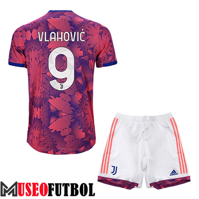 Camiseta Juventus (VLAHOVIĆ #9) Ninos Tercera 2022/2023