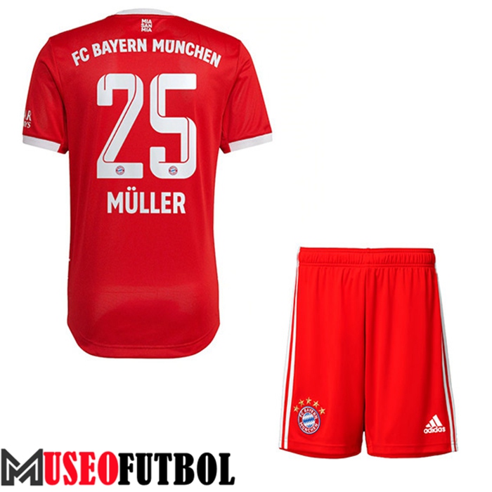 Camiseta Bayern Munich (MÜLLER #25) Ninos Primera 2022/23