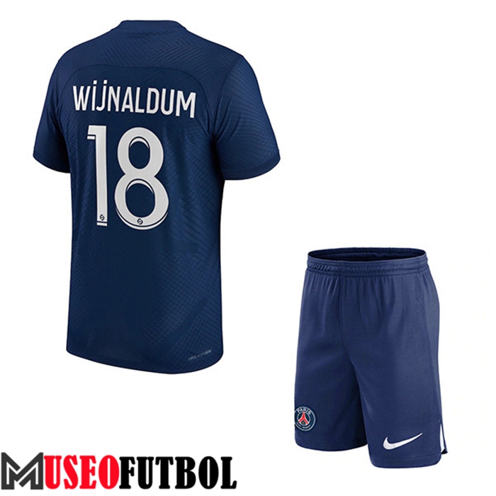 Camiseta PSG (WIJNALDUM #18) Ninos Primera 2022/23