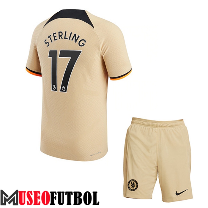 Camiseta Chelsea (STERLING #17) Ninos Tercera 2022/2023