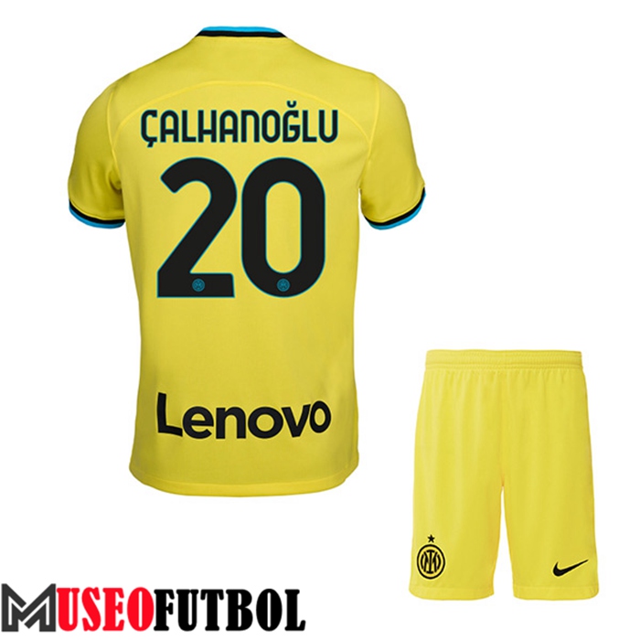 Camiseta Inter Milan (ÇALHANOGLU #20) Ninos Segunda 2022/2023