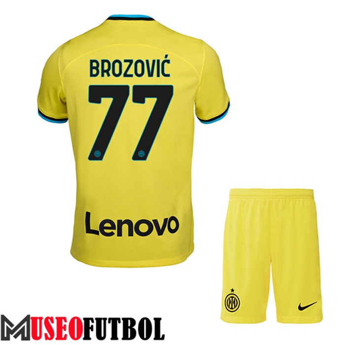 Camiseta Inter Milan (BROZOVIĆ #77) Ninos Segunda 2022/2023