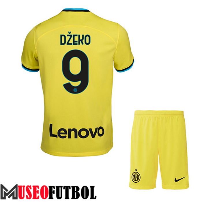 Camiseta Inter Milan (DŽEKO #9) Ninos Segunda 2022/2023