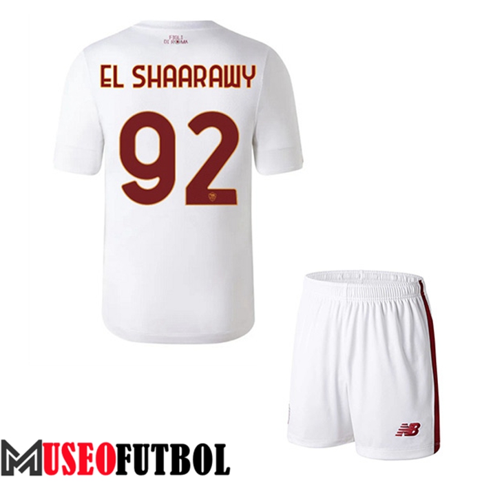 Camiseta AS Roma (EL SHAARAWY #92) Ninos Segunda 2022/2023