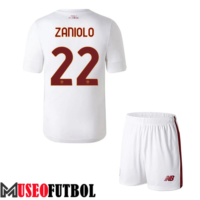 Camiseta AS Roma (ZANIOLO #22) Ninos Segunda 2022/2023