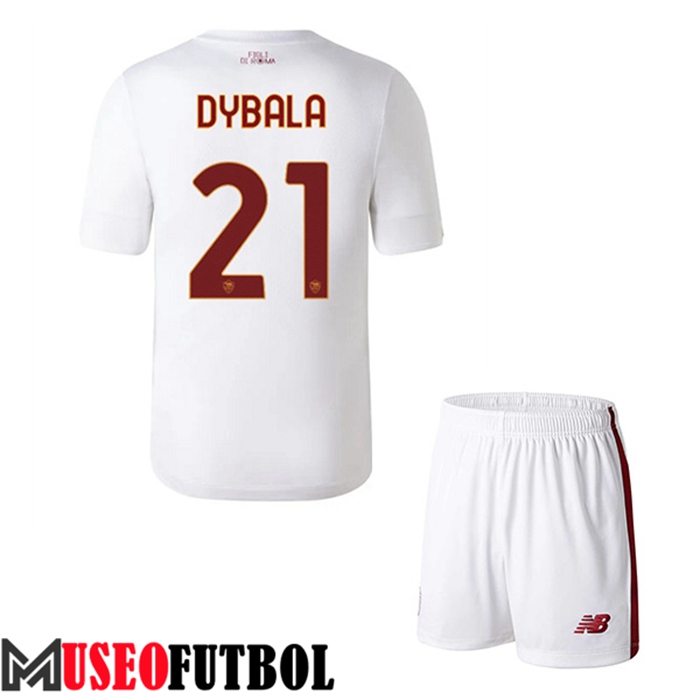 Camiseta AS Roma (DYBALA #21) Ninos Segunda 2022/2023