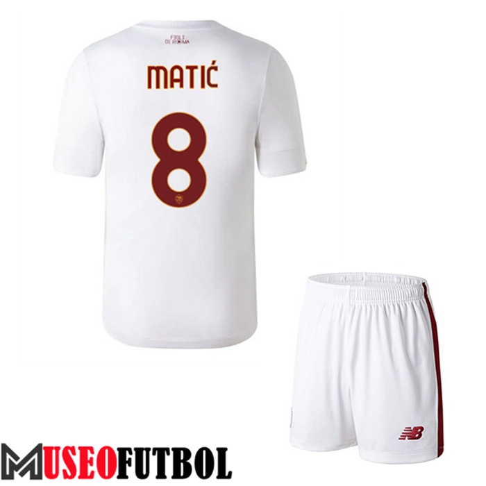 Camiseta AS Roma (MATIĆ #8) Ninos Segunda 2022/2023