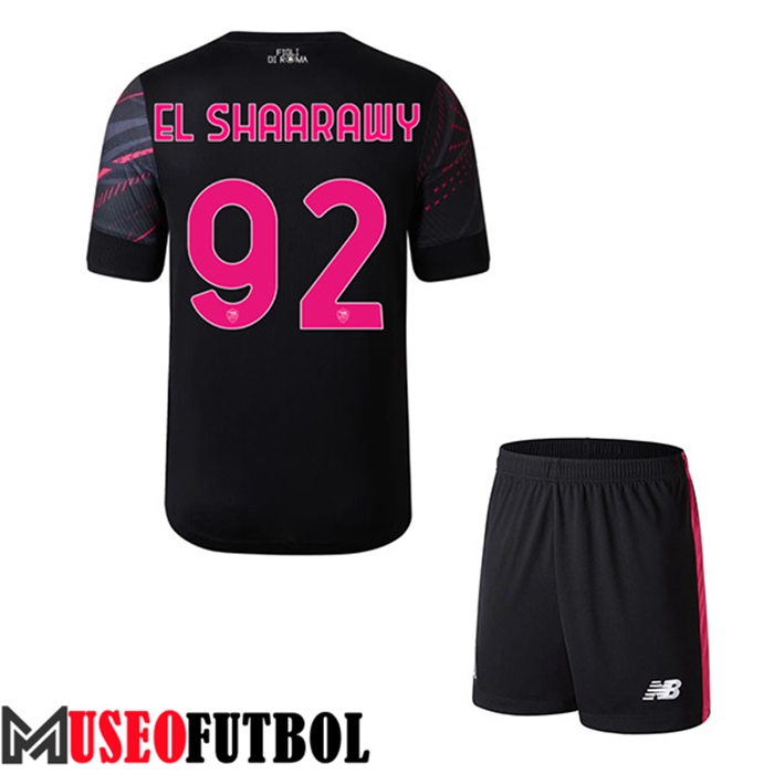 Camiseta AS Roma (EL SHAARAWY #92) Ninos Tercera 2022/2023