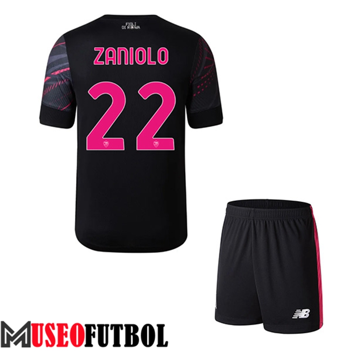 Camiseta AS Roma (ZANIOLO #22) Ninos Tercera 2022/2023