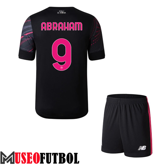 Camiseta AS Roma (ABRAHAM #9) Ninos Tercera 2022/2023