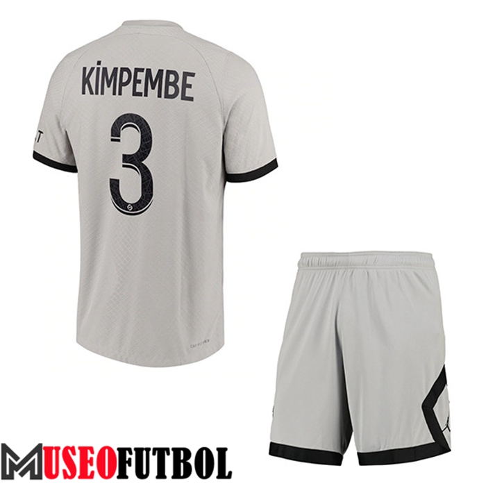 Camiseta PSG (KIMPEMBE #3) Ninos Segunda 2022/23