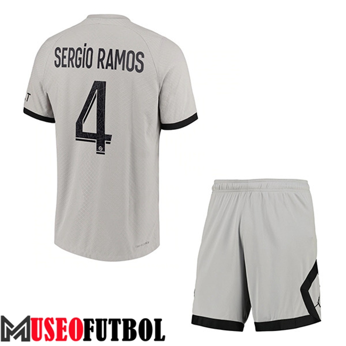 Camiseta PSG (SERGIO RAMOS #4) Ninos Segunda 2022/23