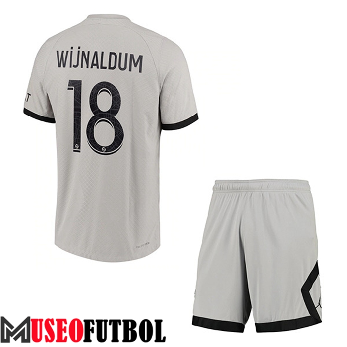 Camiseta PSG (WIJNALDUM #18) Ninos Segunda 2022/23