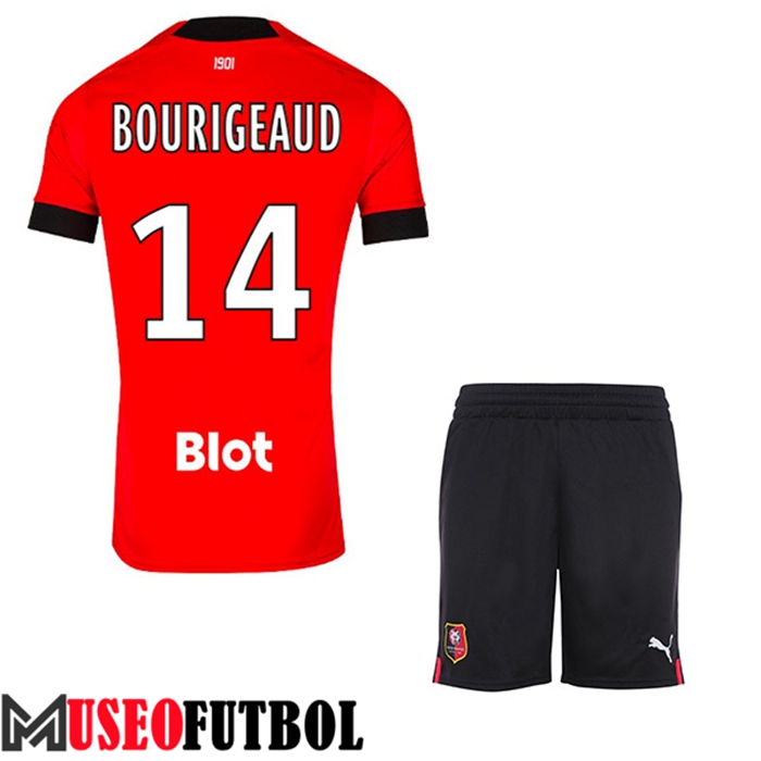 Camiseta Stade Rennais (BOURIGEAUD #14) Ninos Primera 2022/23