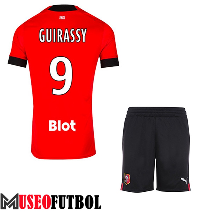 Camiseta Stade Rennais (GUIRASSY #9) Ninos Primera 2022/23