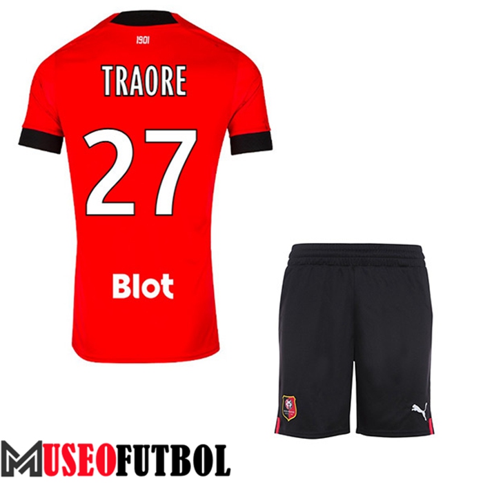 Camiseta Stade Rennais (TRAORE #27) Ninos Primera 2022/23