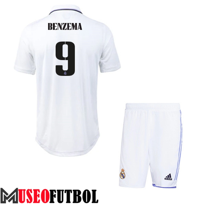 Camiseta Real Madrid (BENZEMA #9) Ninos Primera 2022/23