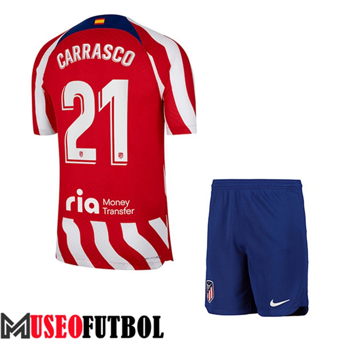 Camiseta Atletico Madrid (CARRASCO #21) Ninos Primera 2022/23