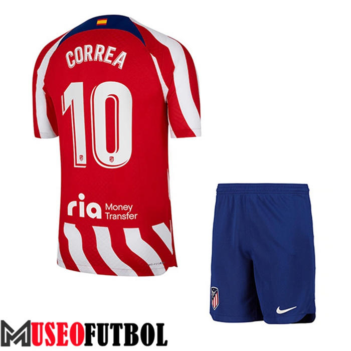 Camiseta Atletico Madrid (CORREA #10) Ninos Primera 2022/23