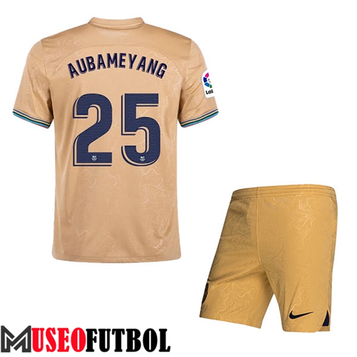 Camiseta FC Barcelona (AUBAMEYANG #25) Ninos Segunda 2022/23