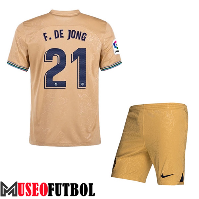 Camiseta FC Barcelona (F.DE JONG #21) Ninos Segunda 2022/23