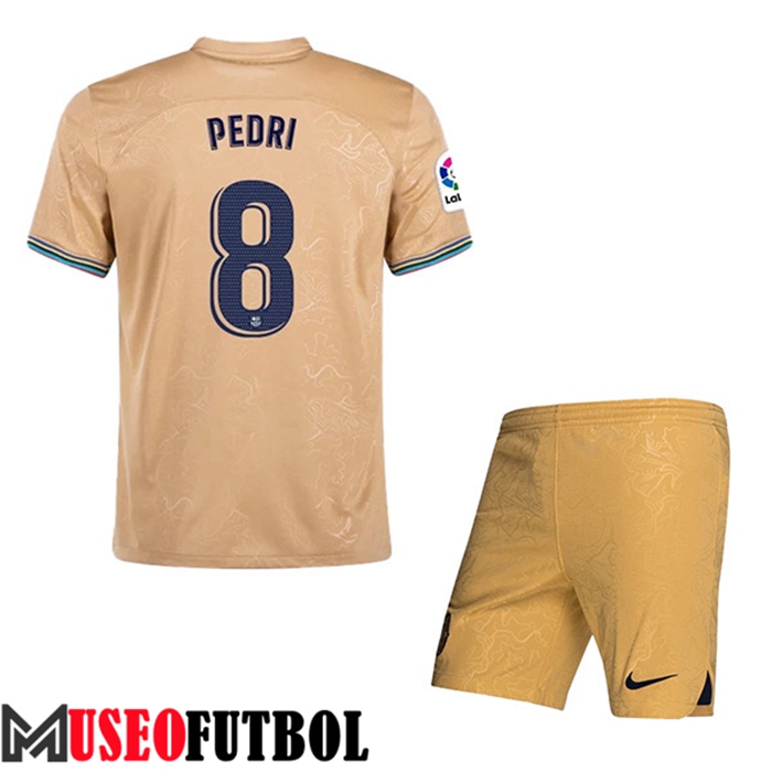 Camiseta FC Barcelona (PEDRI #8) Ninos Segunda 2022/23