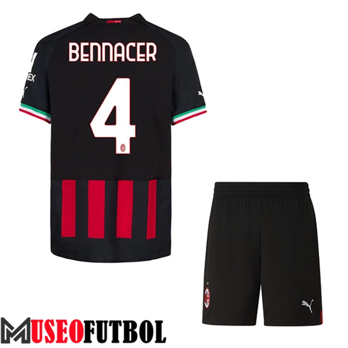 Camiseta AC Milan (BENNACER #4) Ninos Primera 2022/23