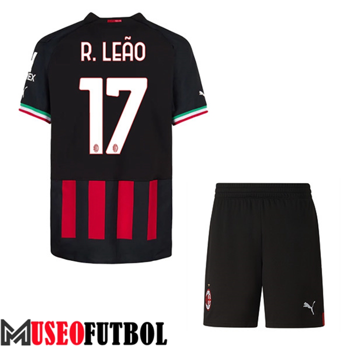 Camiseta AC Milan (R. LEÃO #17) Ninos Primera 2022/23