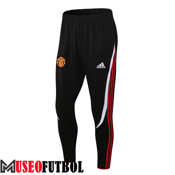 Pantalon Entrenamiento Manchester United Negro/Rojo 2022/2023