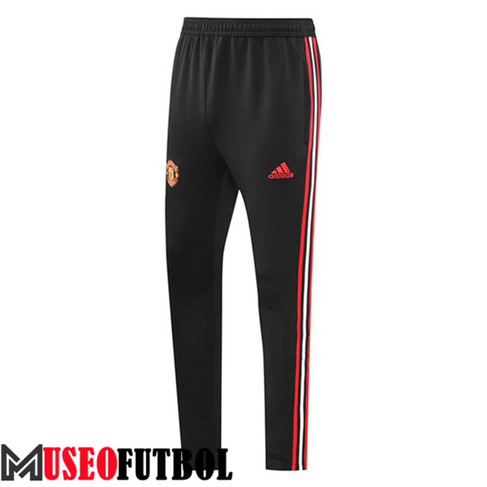 Pantalon Entrenamiento Manchester United Negro/Rojo 2022/2023