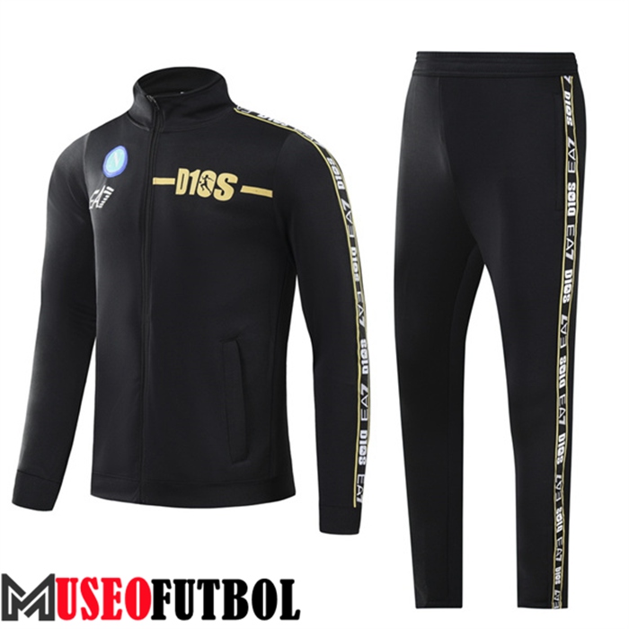 Chandal Futbol - Chaqueta SSC Napoli Negro 2022/2023