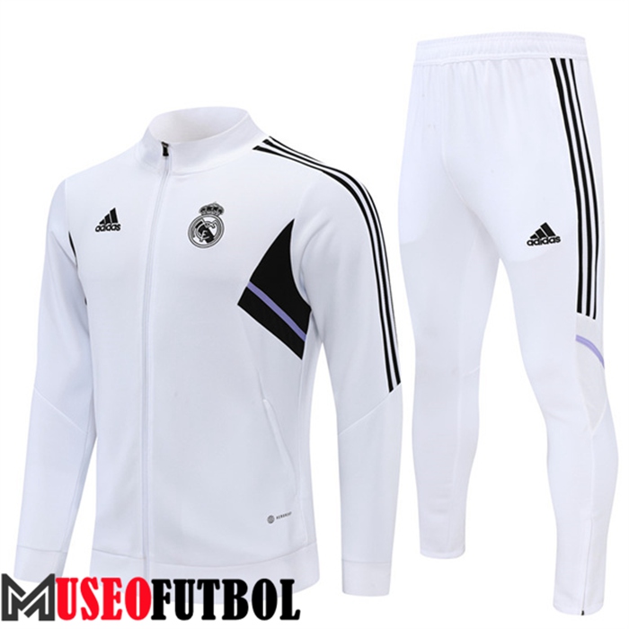 Chandal Futbol - Chaqueta Real Madrid Blanco 2022/2023