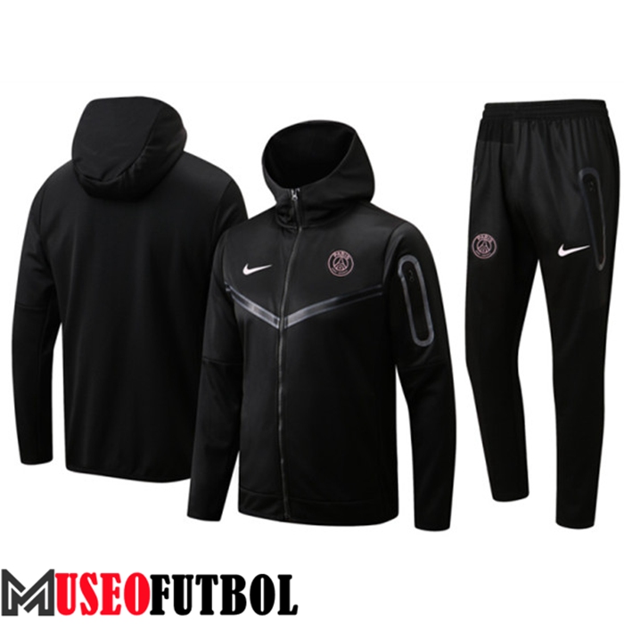 Chaqueta Con Capucha Chandal Futbol FC Barcelona Negro 2022/2023