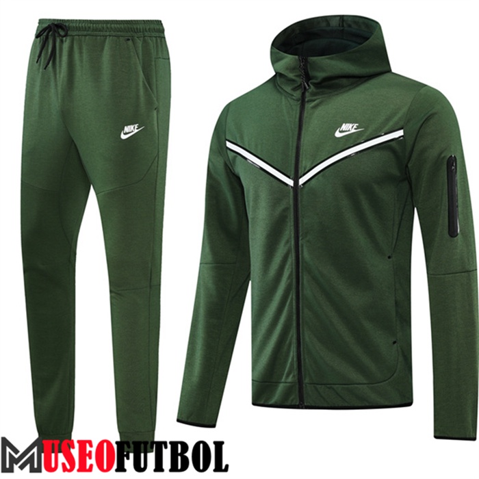 Chaqueta Con Capucha Chandal Futbol Nike Verde 2022/2023