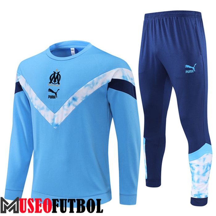 Chandal Equipos De Futbol Marsella OM Azul Claro/Blanco 2022/2023