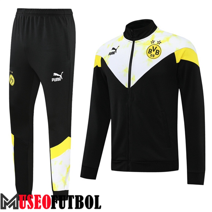 Chandal Futbol - Chaqueta Dortmund BVB Negro/Blanco 2022/2023