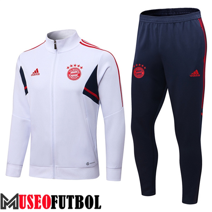 Chandal Futbol - Chaqueta Bayern Munich Blanco 2022/2023