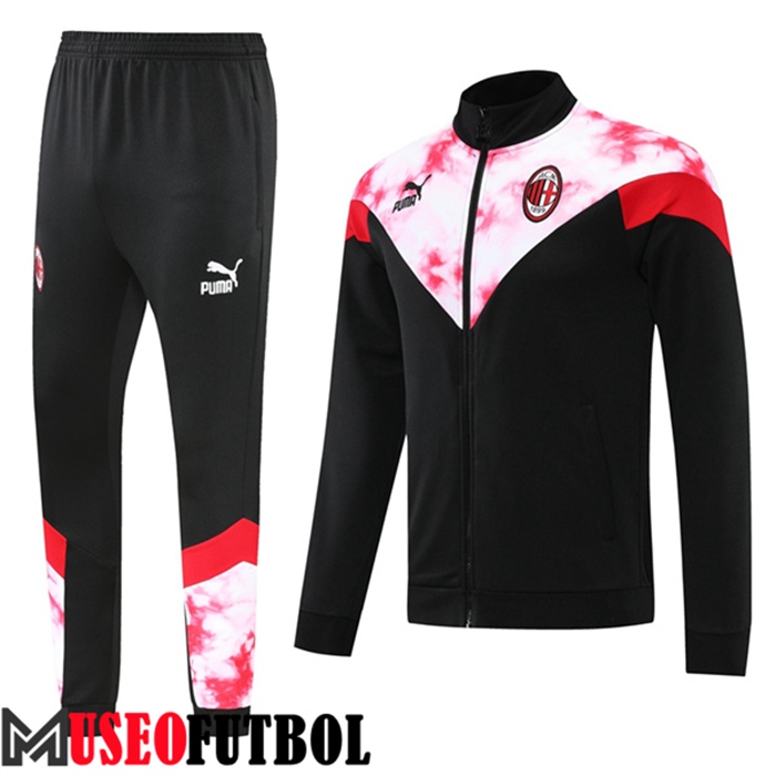 Chandal Futbol - Chaqueta AC Milan Negro/Blanco 2022/2023